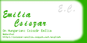 emilia csiszar business card